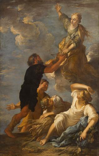 Astrea Deixa a Terra. Pintura por Salvator Rosa, 1665.